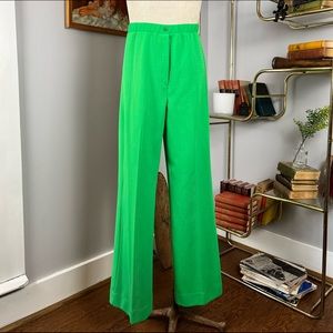 70s Vintage Green Flared Pants by Bodinit
